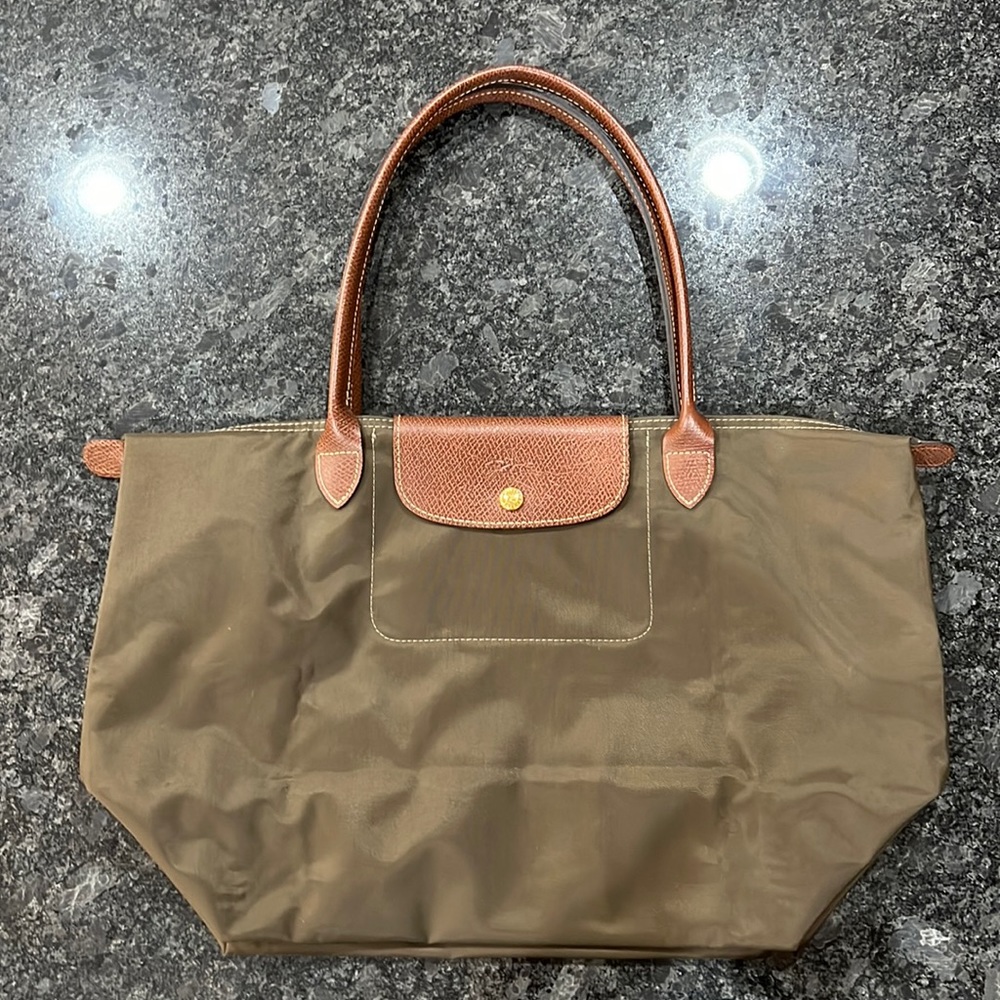 Longchamp Brown and Tan Le Pliage Tote